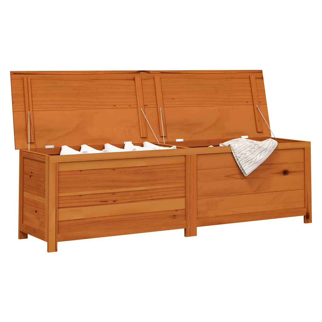 Scatola Esterni Cuscini Marrone 200x50x56 Legno Massello Abete