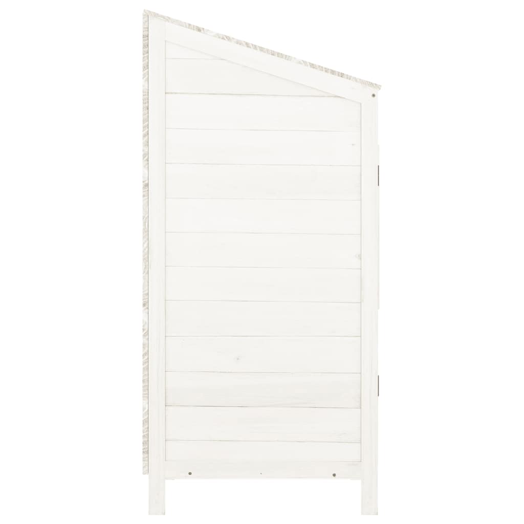 Capanno da Giardino Bianco 55x52x112 cm Legno Massello di Abete
