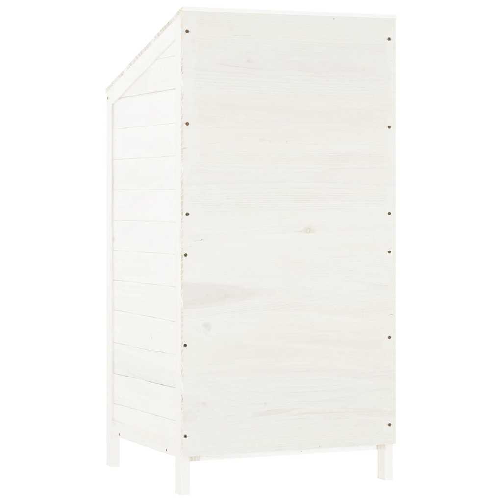 Capanno da Giardino Bianco 55x52x112 cm Legno Massello di Abete