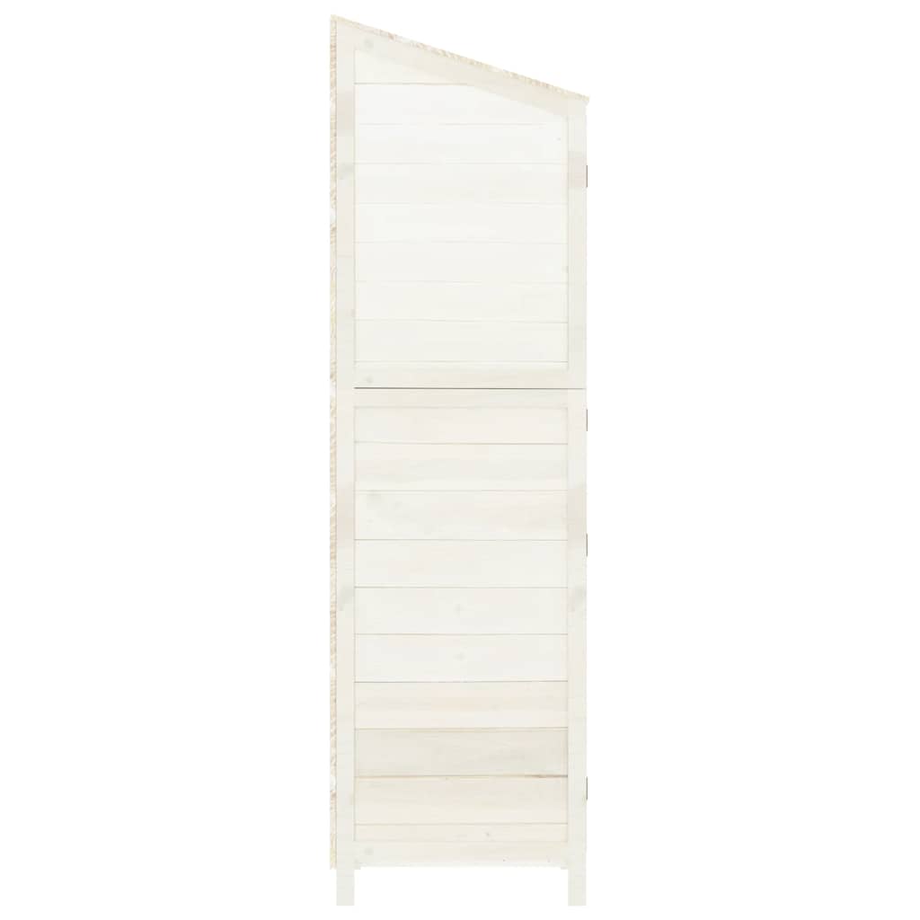 Capanno da Giardino Bianco 55x52x174,5 cm Legno Massello Abete