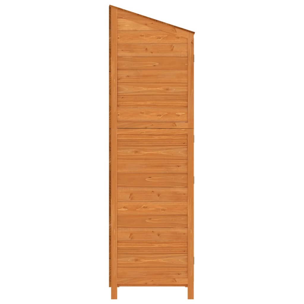 Capanno da Giardino Marrone 55x52x174,5 cm Legno Massello Abete