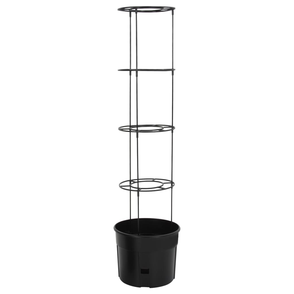 Vaso a Torre per Pomodori Antracite Ø39x150 cm Polipropilene