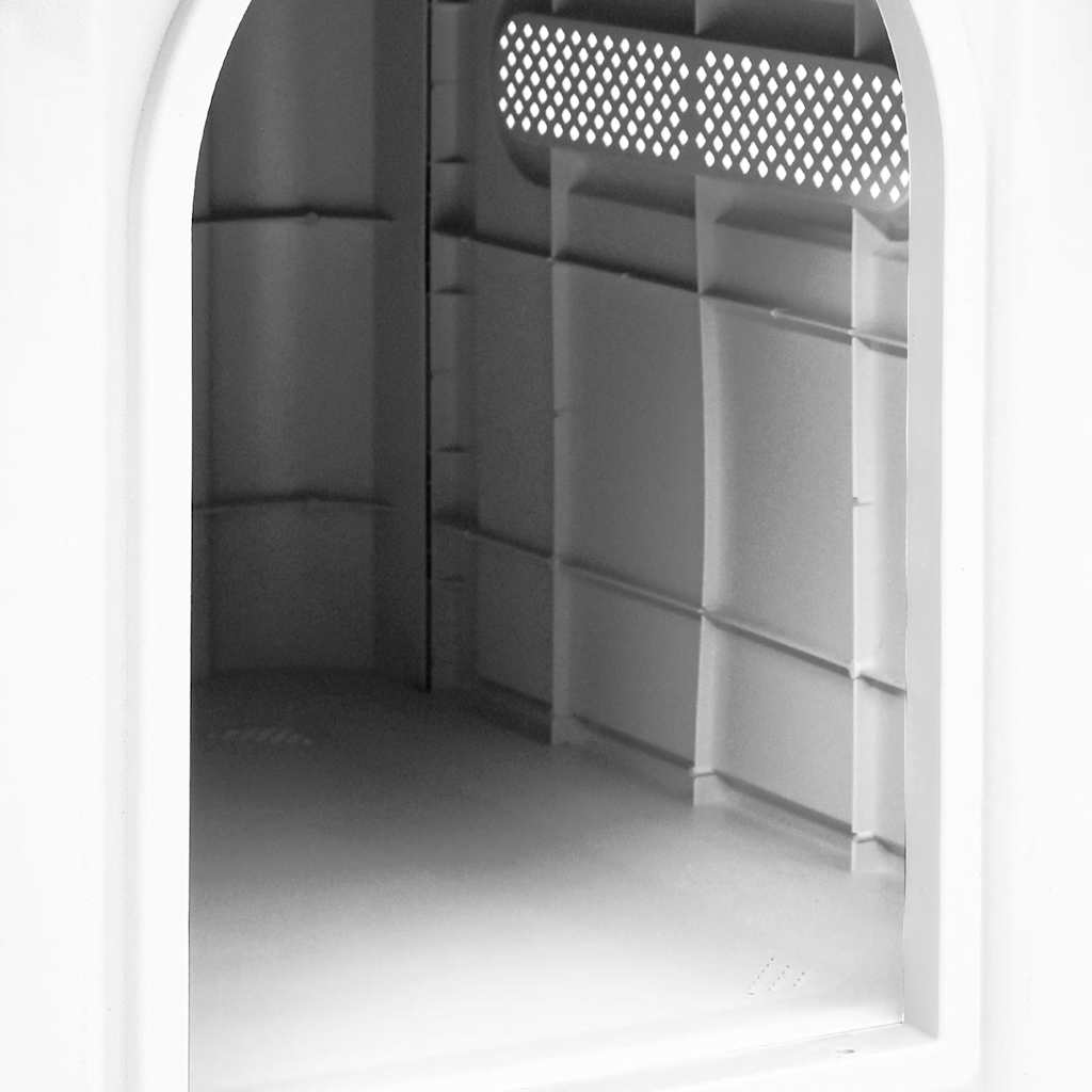 Cuccia per cani grigia 59x75x66 cm in polipropilene