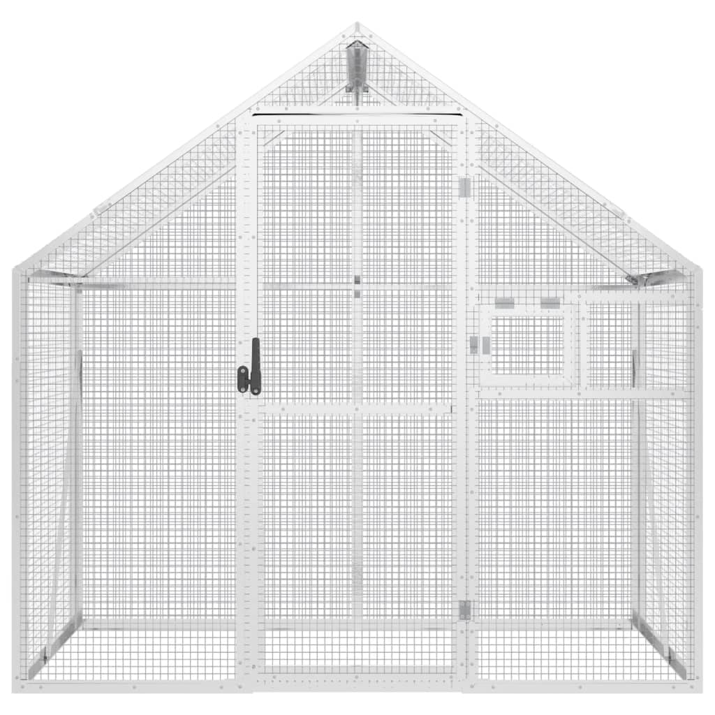 Voliera Argento 179x100x185 cm in Alluminio