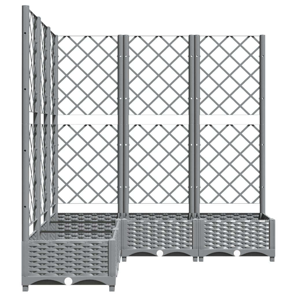 Fioriera Giardino e Graticcio Grigio Chiaro 120x120x121,5cm PP