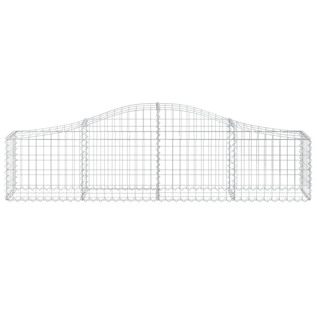 Cesto Gabbione ad Arco 200x30x40/60 cm Ferro Zincato