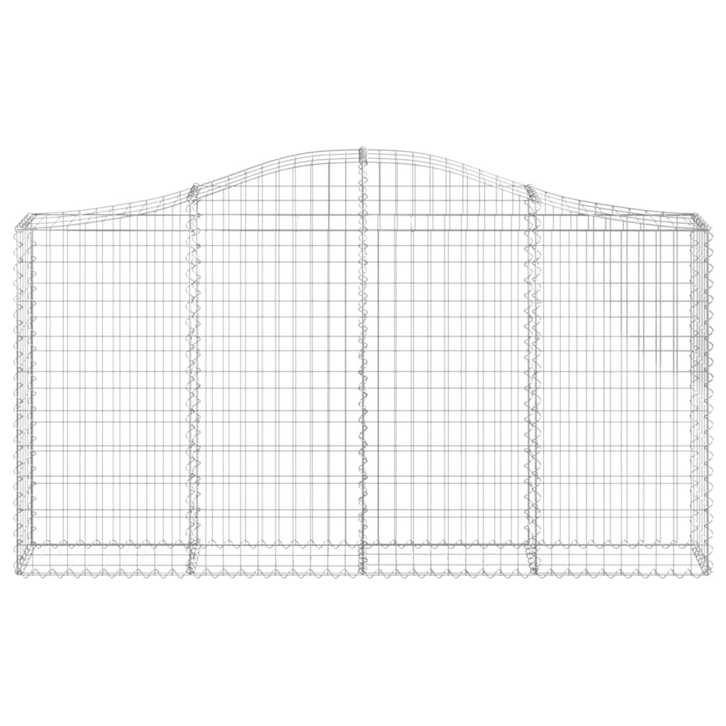 Cesto Gabbione ad Arco 200x30x100/120 cm Ferro Zincato
