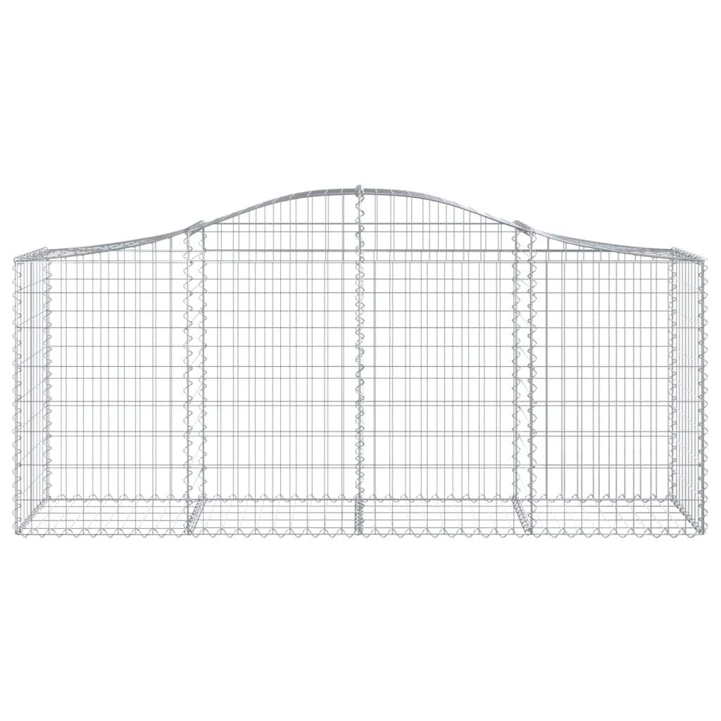 Cesto Gabbione ad Arco 200x50x80/100 cm Ferro Zincato