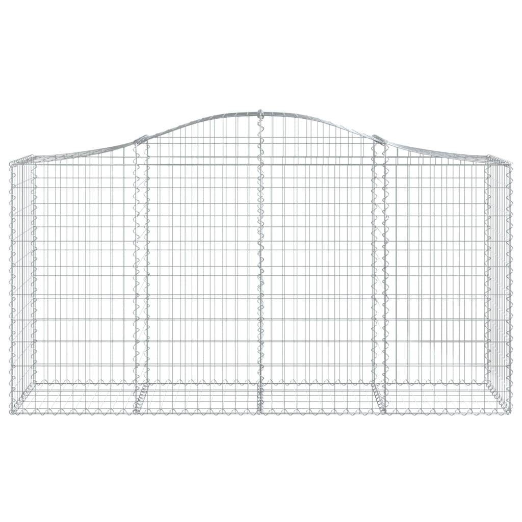 Cesto Gabbione ad Arco 200x50x100/120 cm Ferro Zincato