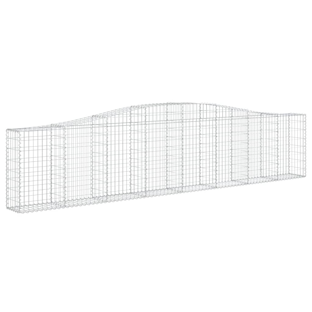 Cesto Gabbione ad Arco 400x30x80/100 cm Ferro Zincato