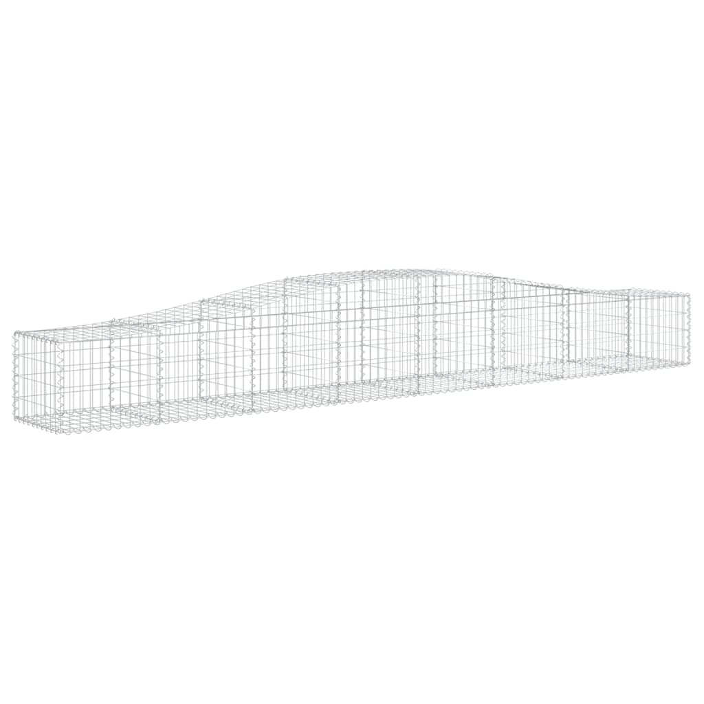 Cesto Gabbione ad Arco 400x50x40/60 cm Ferro Zincato