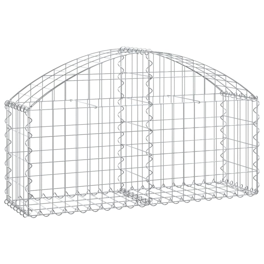 Cesto Gabbione ad Arco 100x30x40/60 cm Ferro Zincato