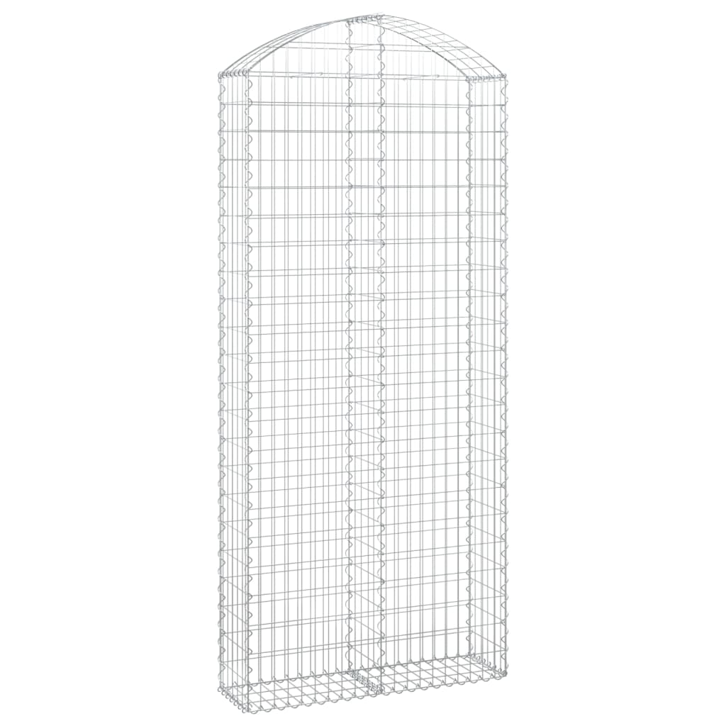 Cesto Gabbione ad Arco 100x30x220/240 cm Ferro Zincato
