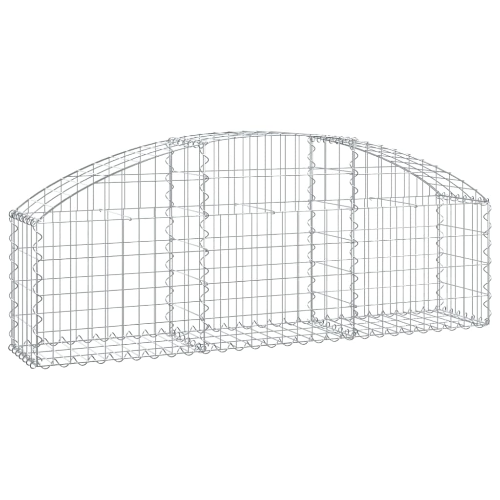 Cesto Gabbione ad Arco 150x30x40/60 cm Ferro Zincato