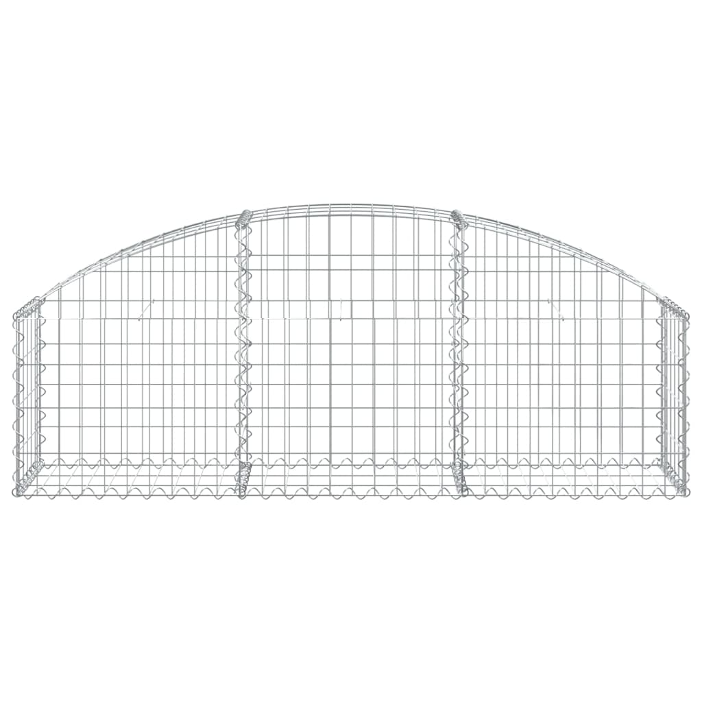 Cesto Gabbione ad Arco 150x30x40/60 cm Ferro Zincato