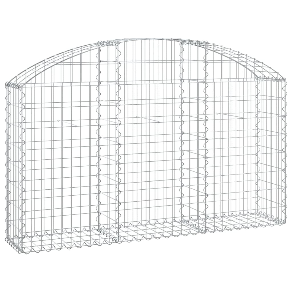 Cesto Gabbione ad Arco 150x30x80/100 cm Ferro Zincato