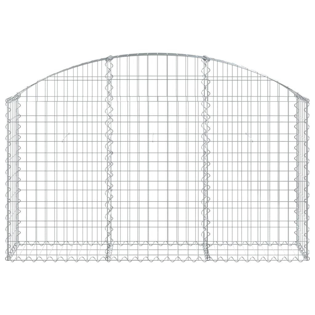 Cesto Gabbione ad Arco 150x30x80/100 cm Ferro Zincato