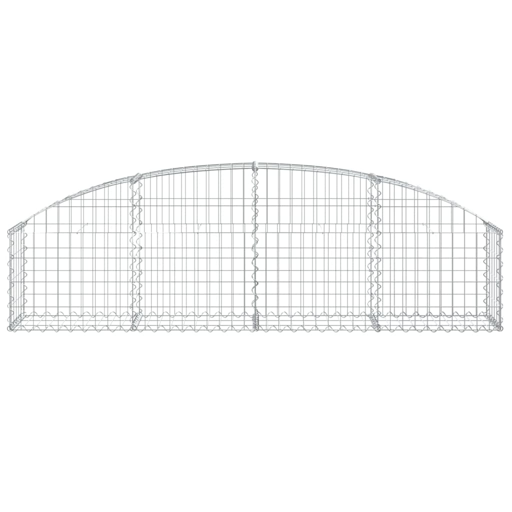 Cesto Gabbione ad Arco 200x30x40/60 cm Ferro Zincato