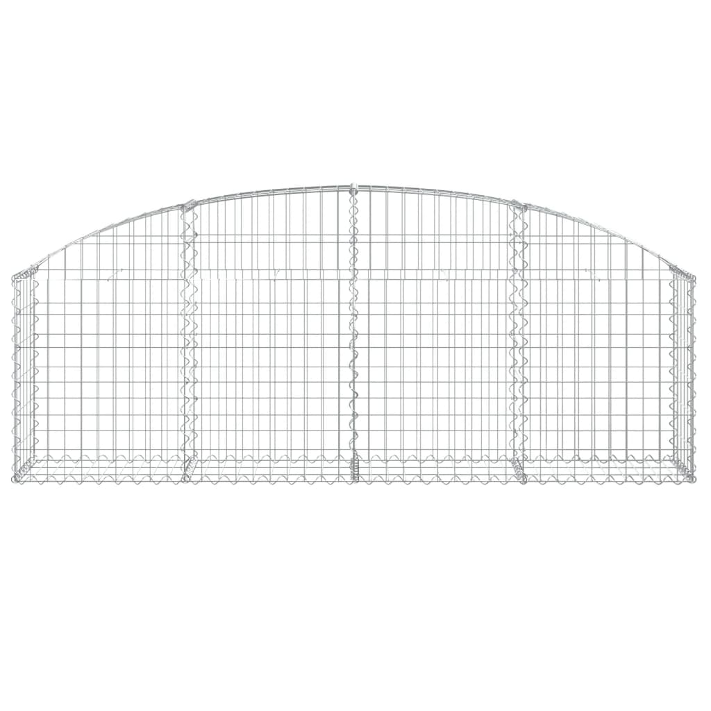 Cesto Gabbione ad Arco 200x30x60/80 cm Ferro Zincato