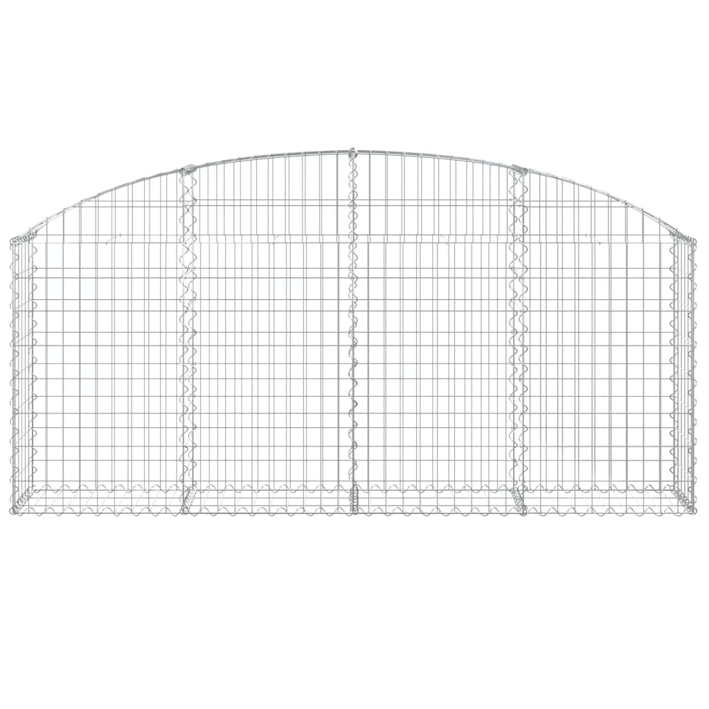 Cesto Gabbione ad Arco 200x30x80/100 cm Ferro Zincato