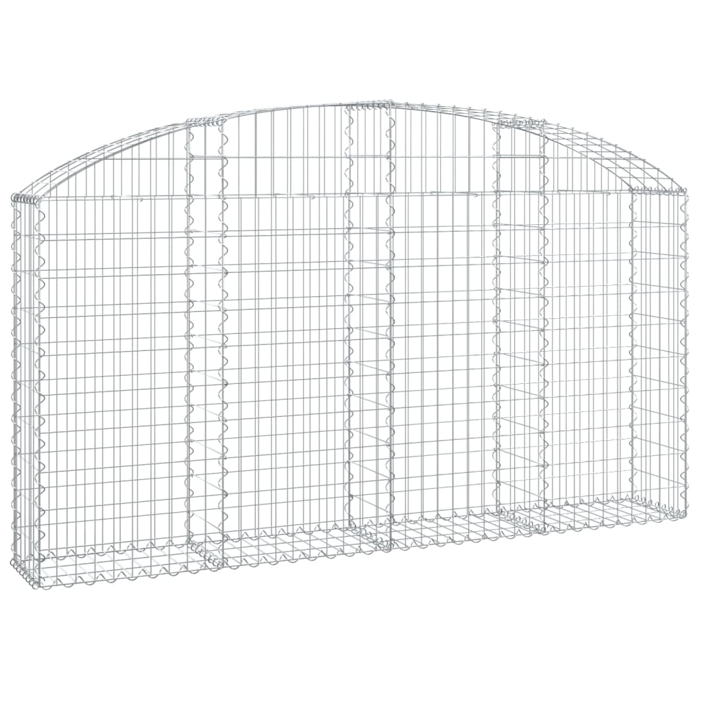 Cesto Gabbione ad Arco 200x30x100/120 cm Ferro Zincato
