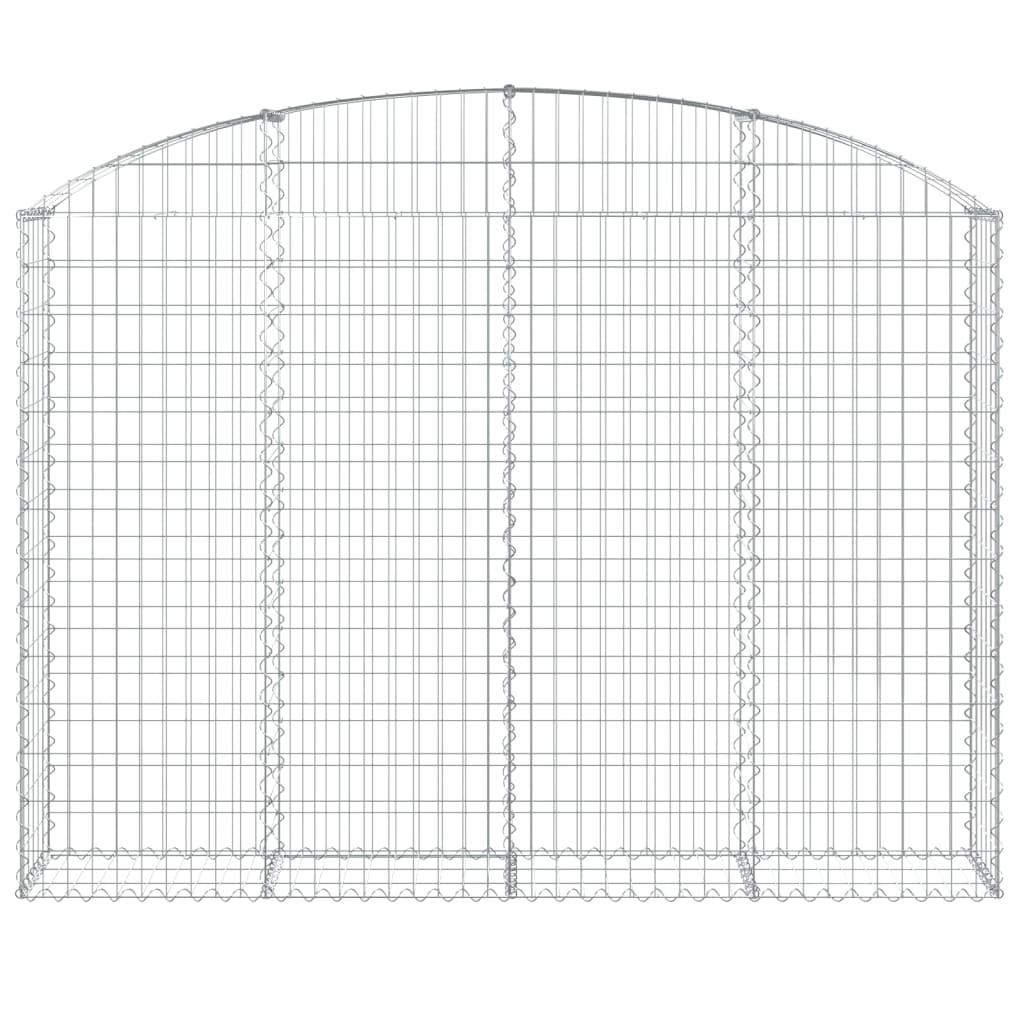 Cesto Gabbione ad Arco 200x30x140/160 cm Ferro Zincato