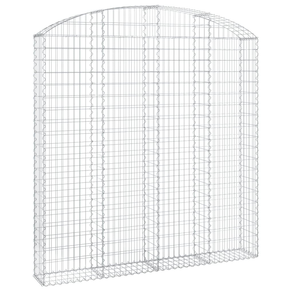 Cesto Gabbione ad Arco 200x30x200/220 cm Ferro Zincato