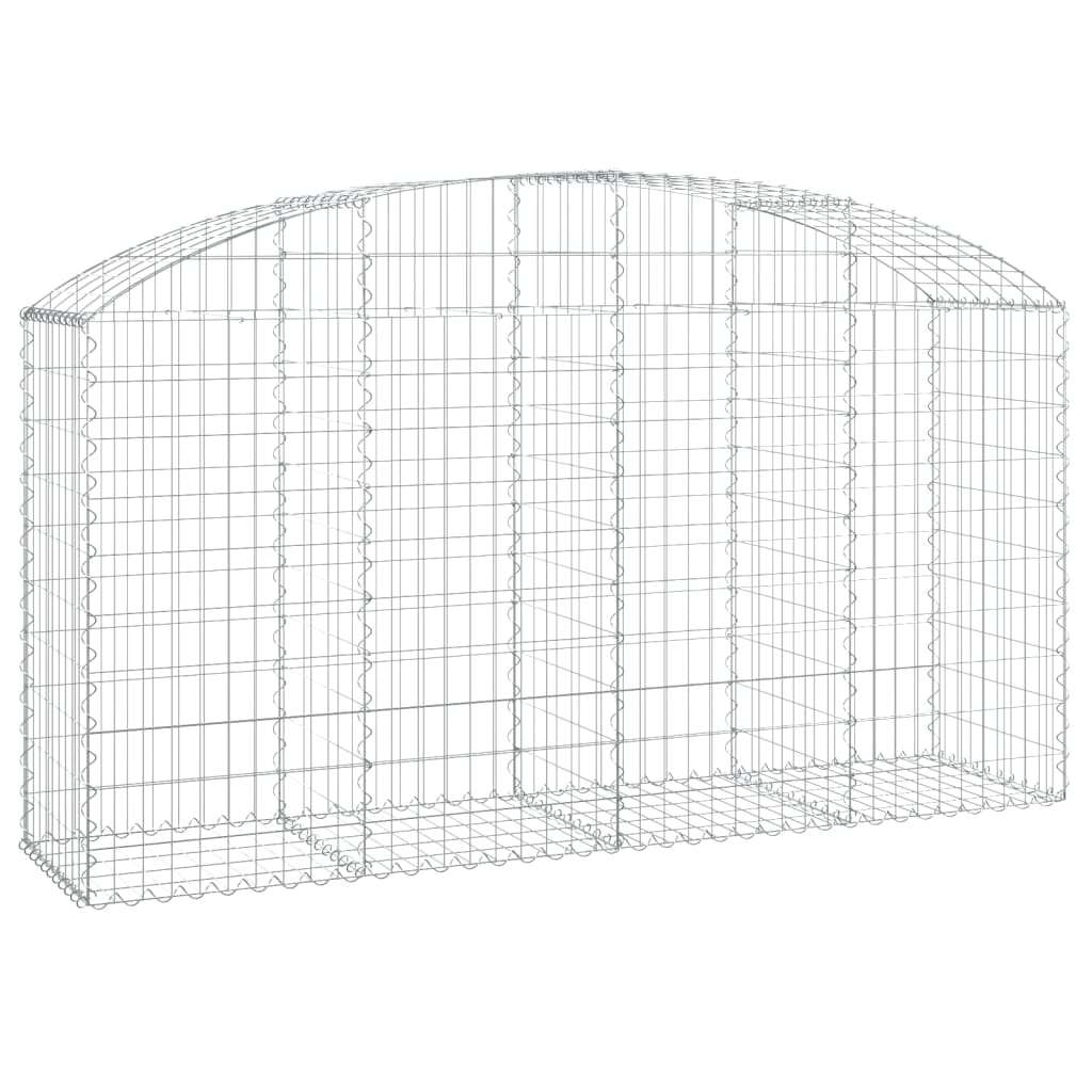 Cesto Gabbione ad Arco 200x50x100/120 cm Ferro Zincato