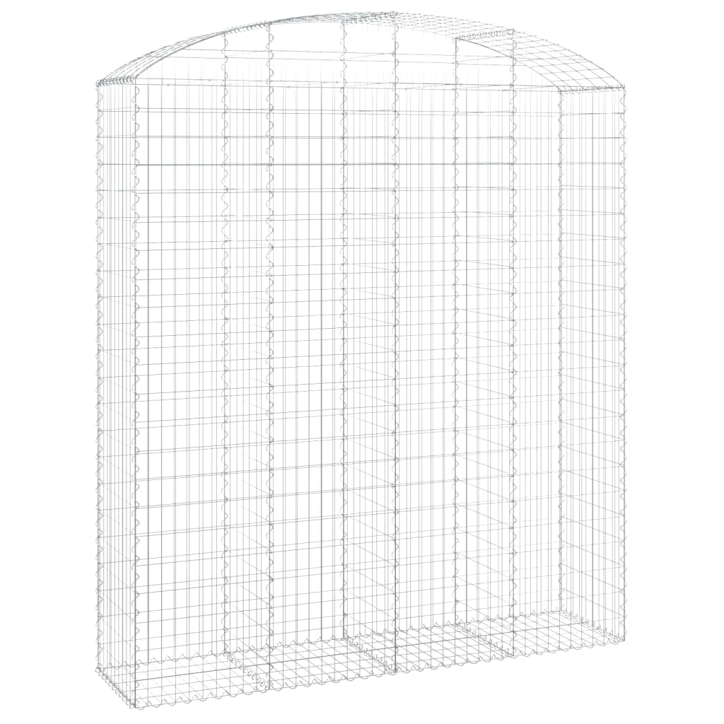 Cesto Gabbione ad Arco 200x50x220/240 cm Ferro Zincato