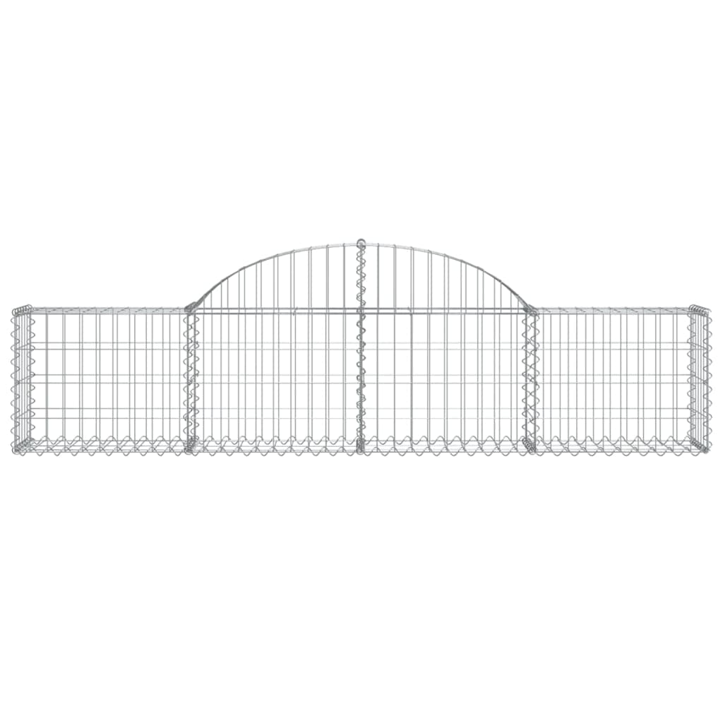 Cesto Gabbione ad Arco 200x30x40/60 cm Ferro Zincato