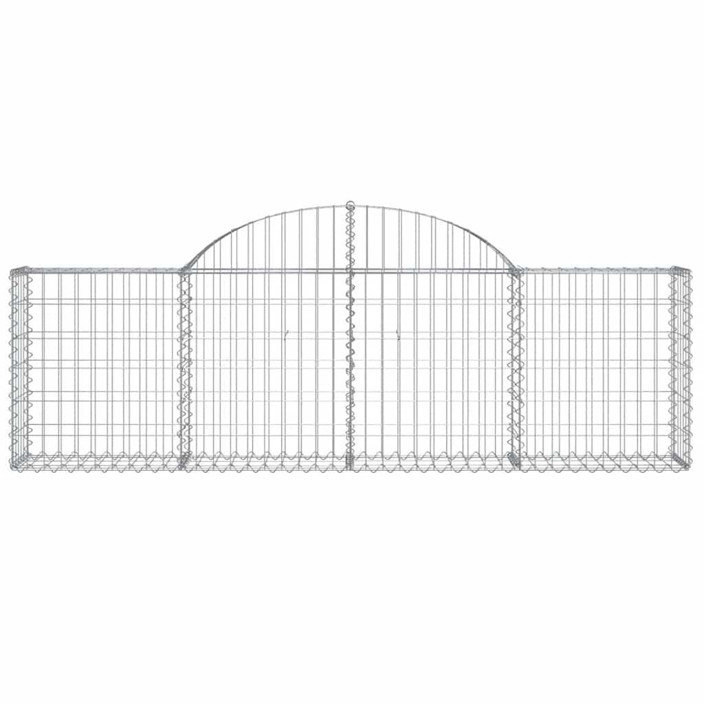 Cesto Gabbione ad Arco 200x30x60/80 cm Ferro Zincato