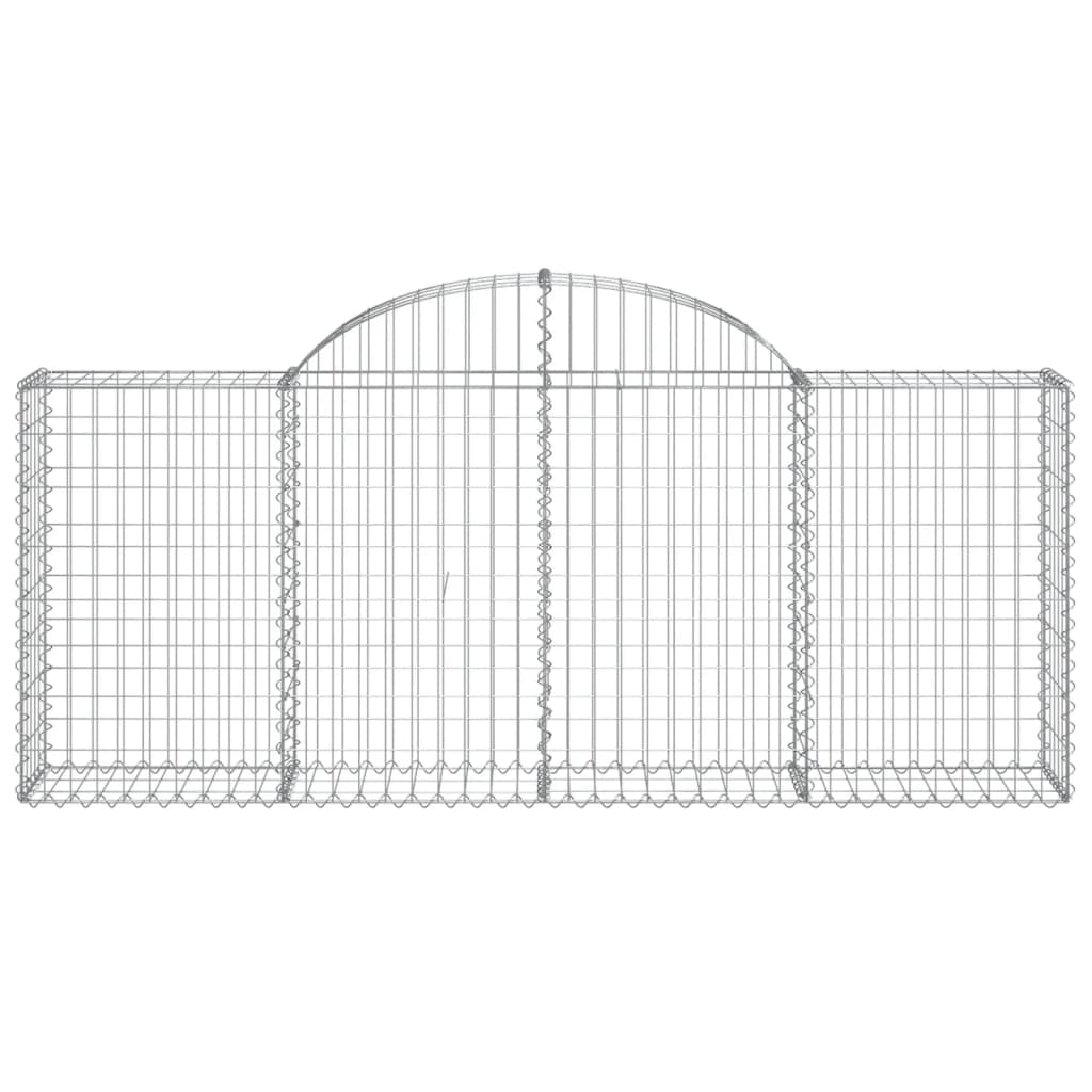 Cesto Gabbione ad Arco 200x30x80/100 cm Ferro Zincato