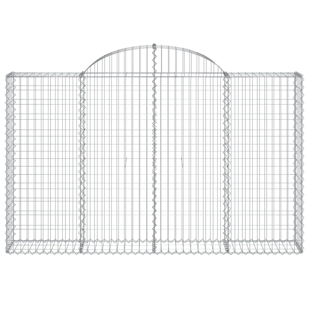 Cesto Gabbione ad Arco 200x30x120/140 cm Ferro Zincato