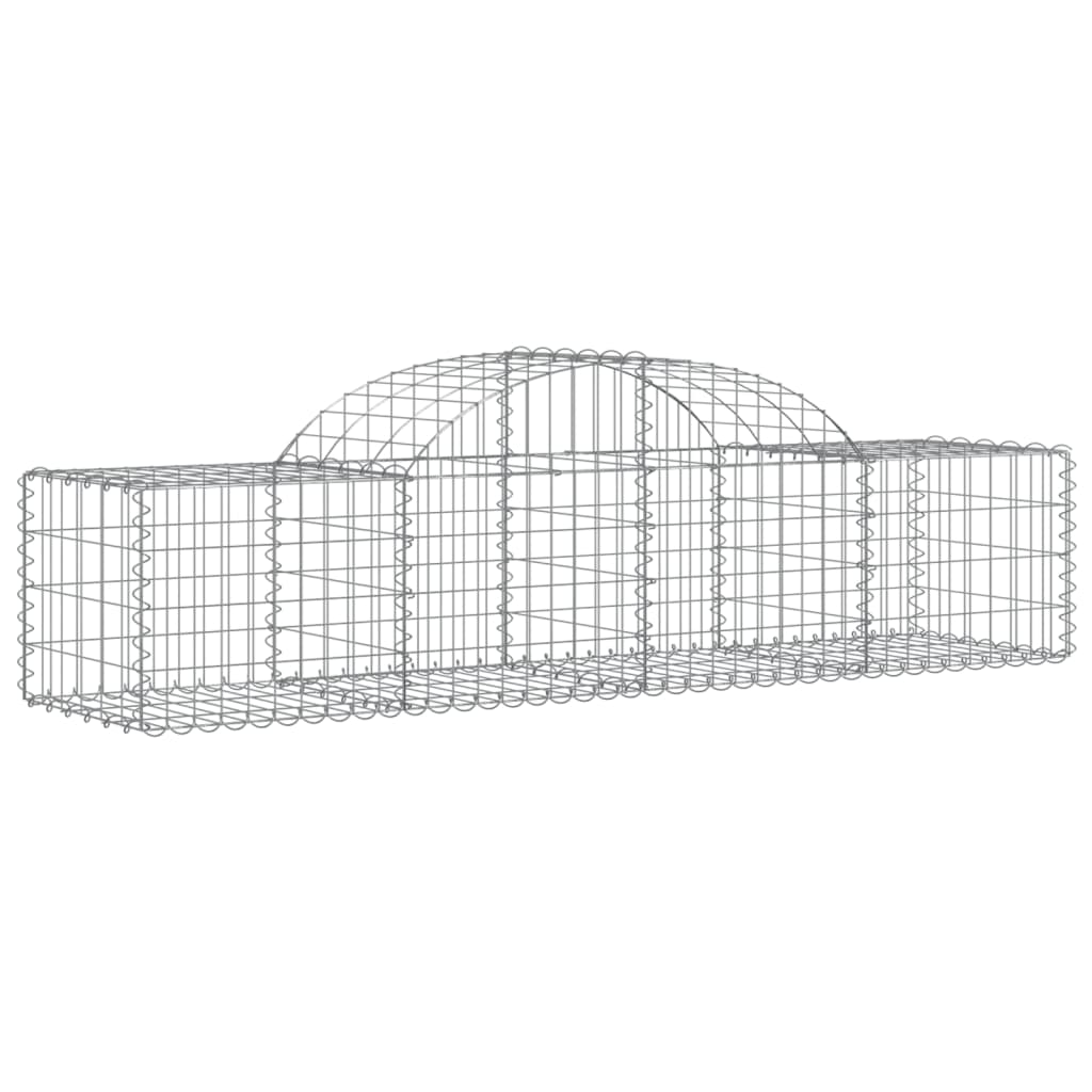 Cesto Gabbione ad Arco 200x50x40/60 cm Ferro Zincato
