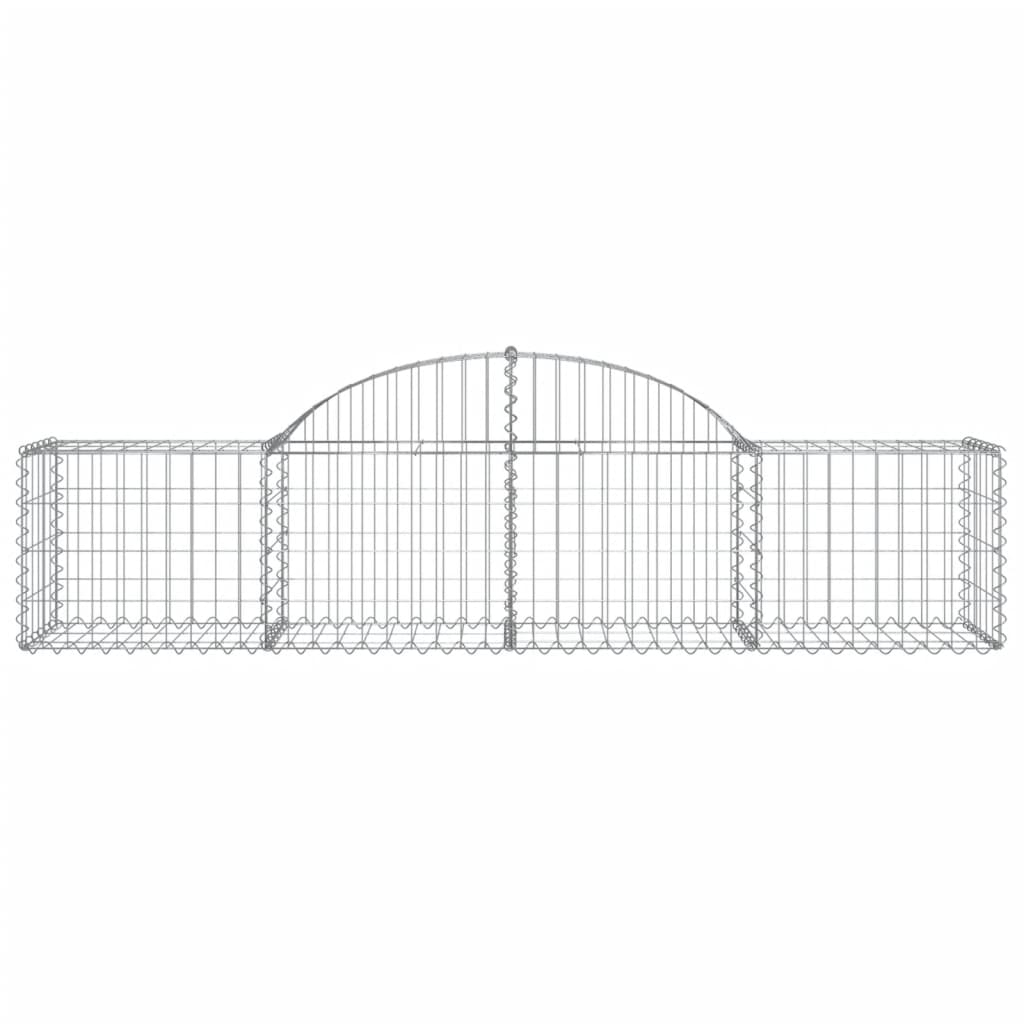 Cesto Gabbione ad Arco 200x50x40/60 cm Ferro Zincato