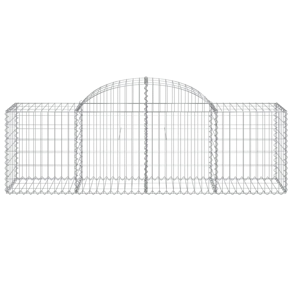 Cesto Gabbione ad Arco 200x50x60/80 cm Ferro Zincato