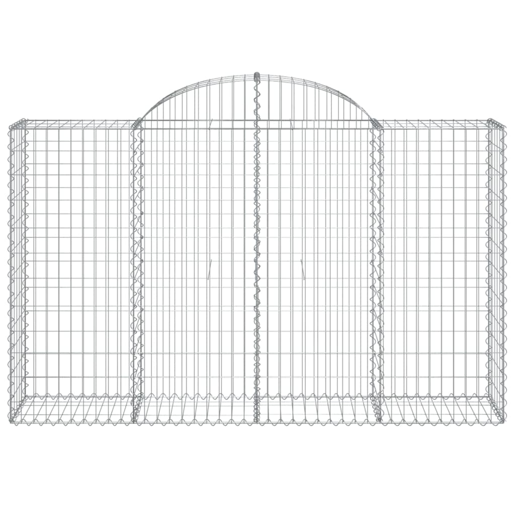 Cesto Gabbione ad Arco 200x50x120/140 cm Ferro Zincato