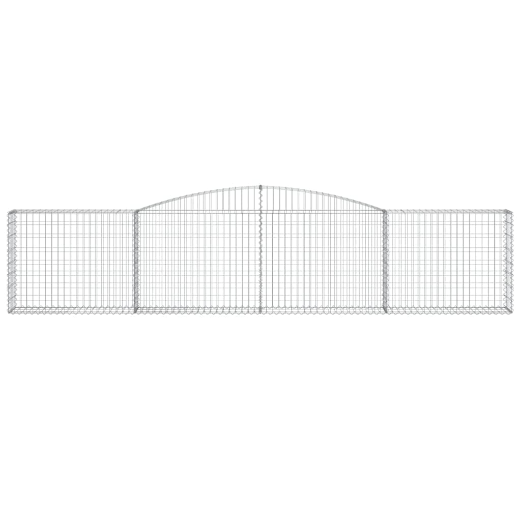 Cesto Gabbione ad Arco 400x30x80/100 cm Ferro Zincato