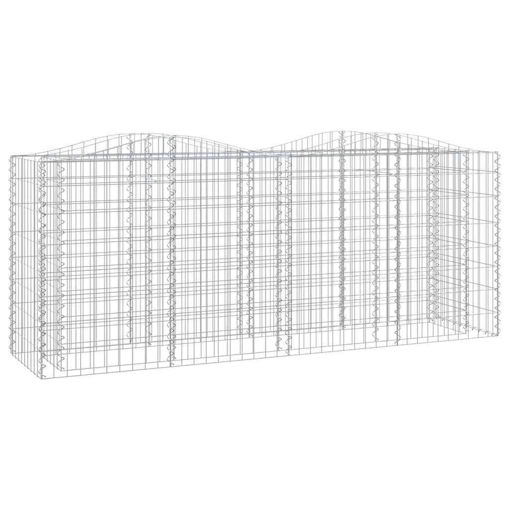 Gabbione ad Arco con Letto Rialzato 200x50x100 cm Ferro Zincato