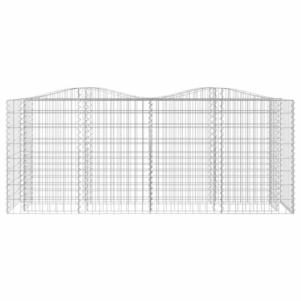 Gabbione ad Arco con Letto Rialzato 200x50x100 cm Ferro Zincato