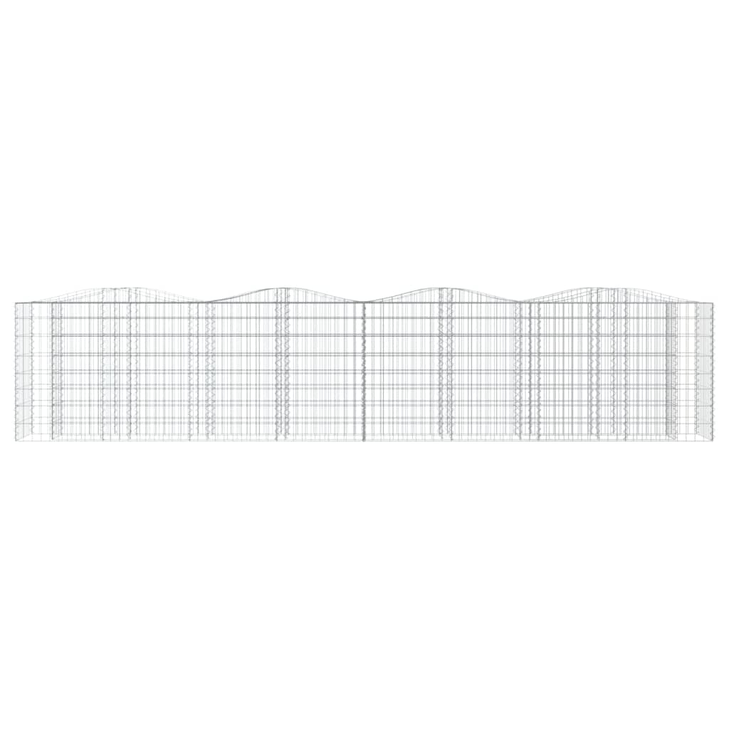 Gabbione ad Arco con Letto Rialzato 400x50x100 cm Ferro Zincato