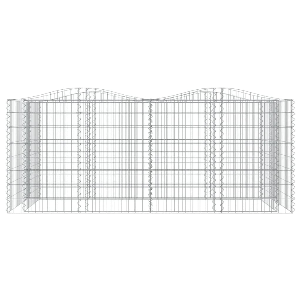 Gabbione ad Arco con Letto Rialzato 200x100x100cm Ferro Zincato