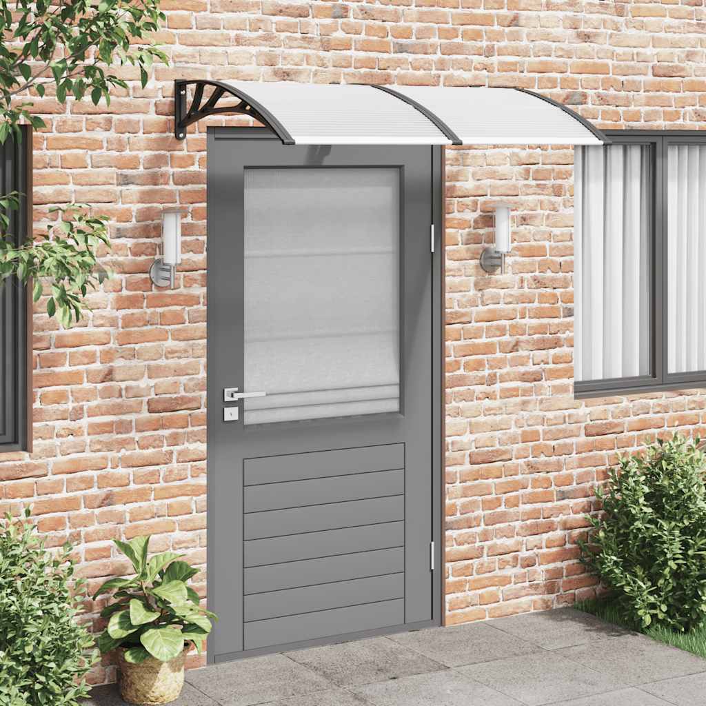 Tettoia per Porta Nera 150x100 cm Policarbonato