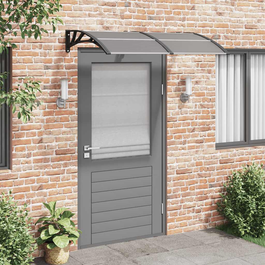 Tettoia per Porta Nera 150x100 cm Policarbonato
