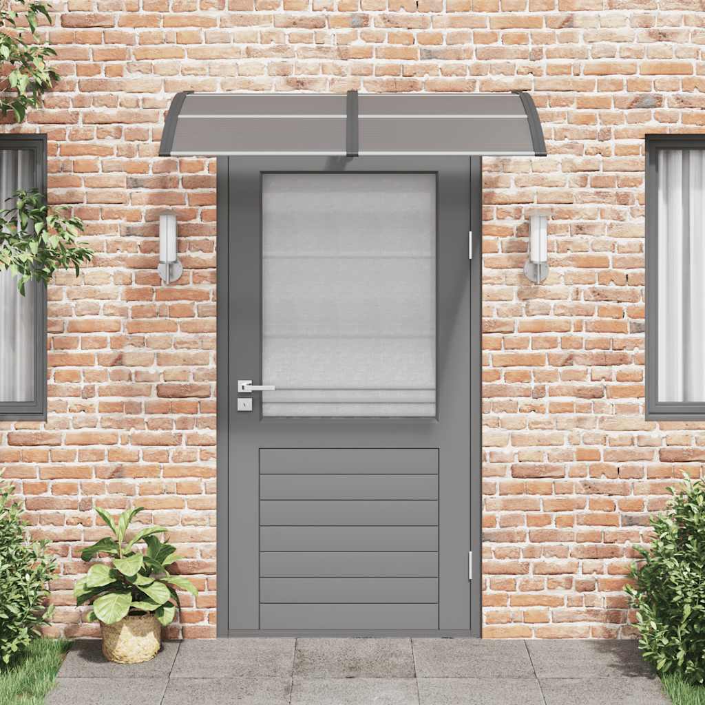 Tettoia per Porta Nera 150x100 cm Policarbonato