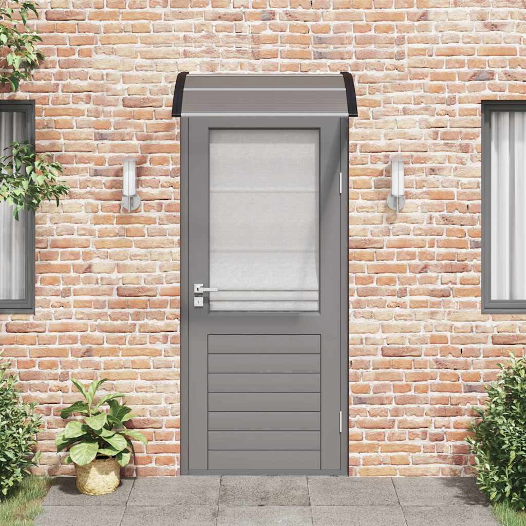 Pensilina per porta nera 100x75 cm in policarbonato