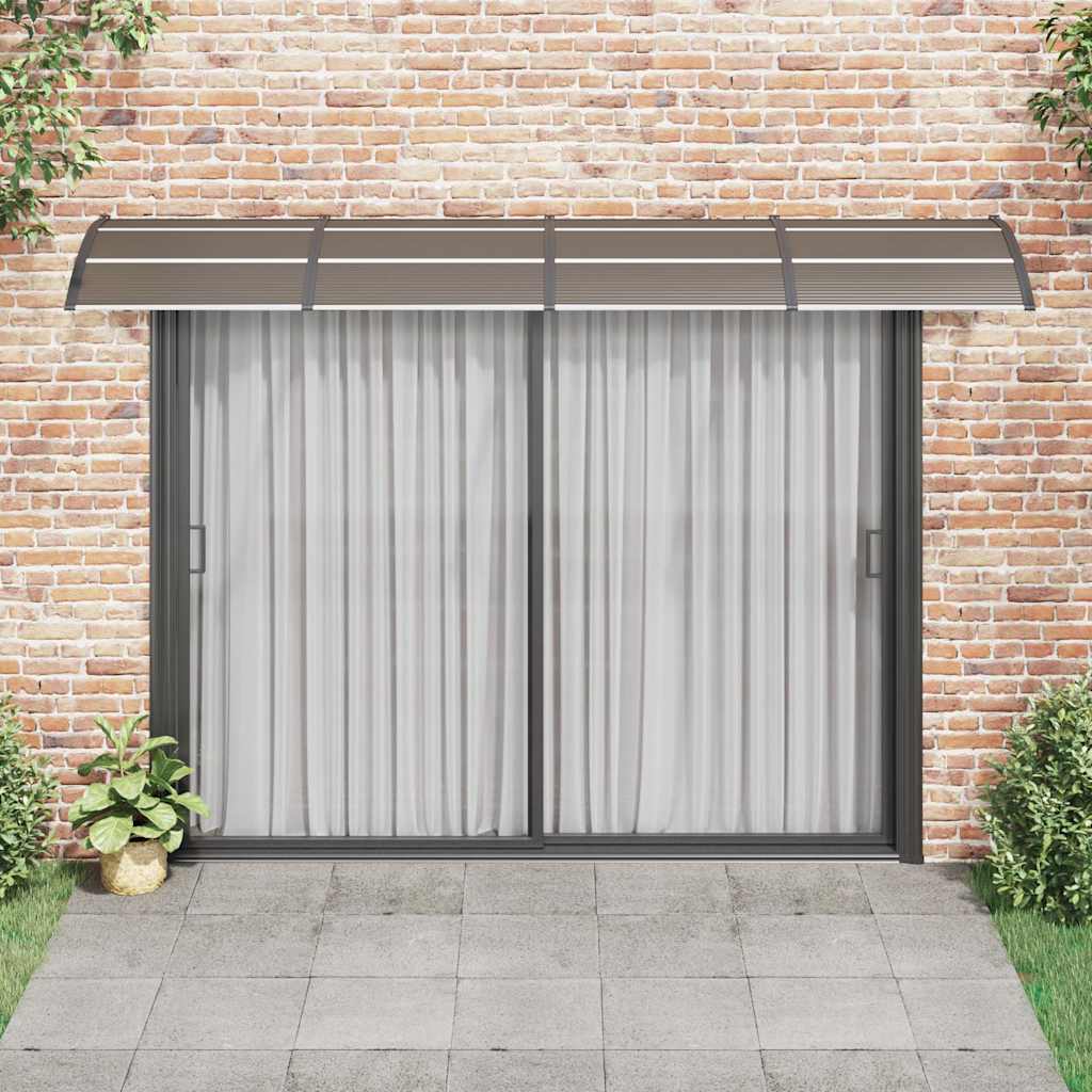 Pensilina per porta nera 350x100 cm in policarbonato