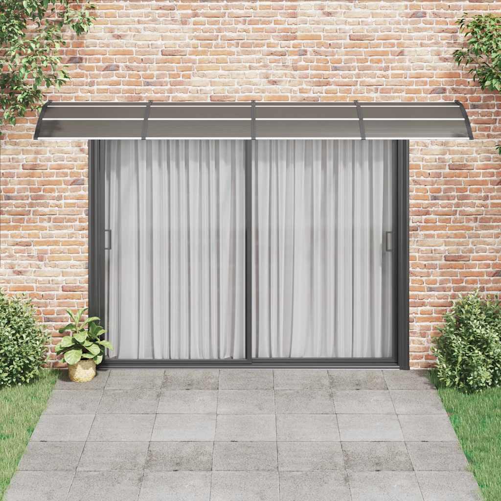 Pensilina per porta nera 400x100 cm in policarbonato