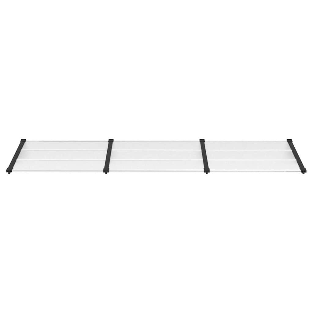 Tettoia per Porta Nero e Trasparente 297,5x90 cm Policarbonato