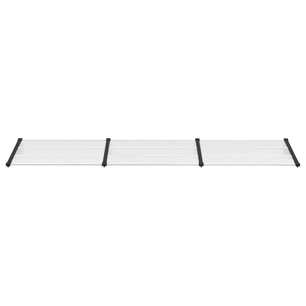 Tettoia per Porta Nero e Trasparente 358,5x90 cm Policarbonato